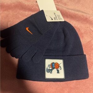 Nike Midnight Navy Beanie and Gloves Set